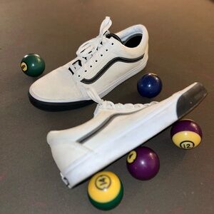 Vans Men's Classic White and Black Sneakers